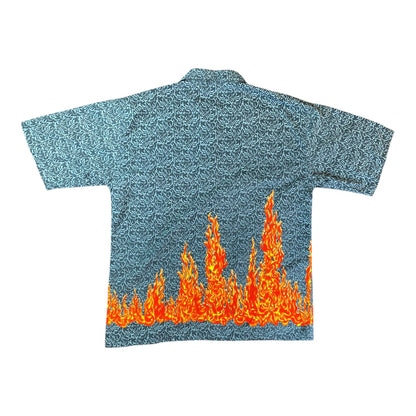 Amorra Graphic Flame & Skulls Shirt