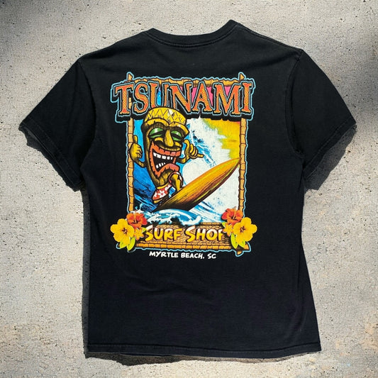 Tsunami Surf Shop Myrtle Beach Black T-shirt