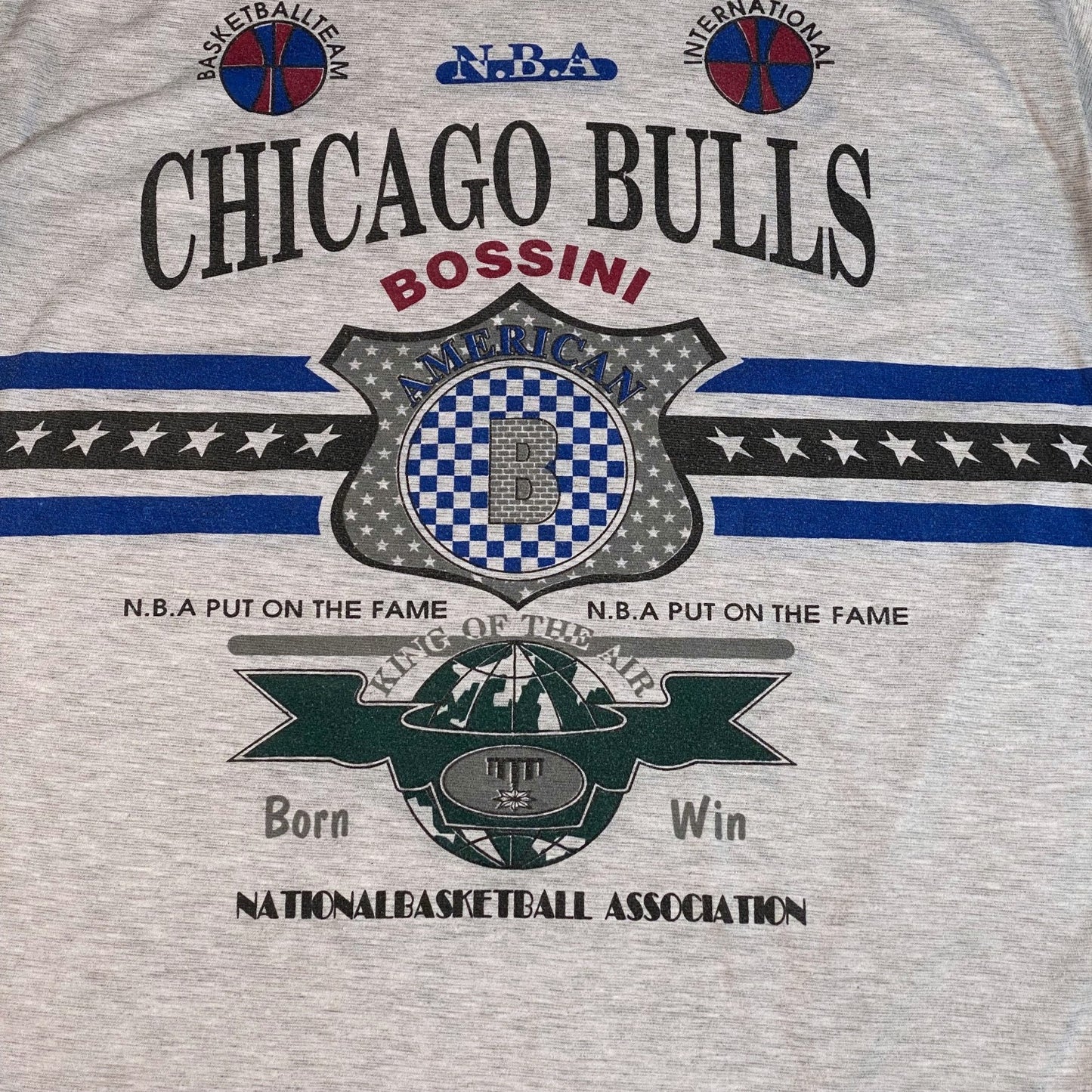 Vintage 90s Bossini Chicago Bulls All-Over Print T-Shirt
