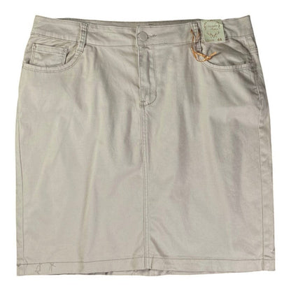 Minova Fashion High Waist Mini Beige Skirt