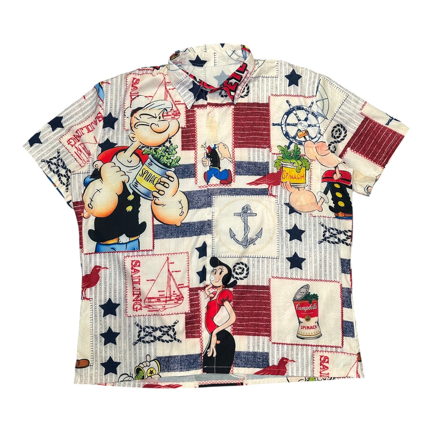 Popeye the Sailor Man Button-Up Shirt