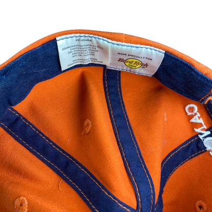 Digg It Thrift & Vintage burnt orange Hard Rock Cafe Cancun baseball cap interior tag detail