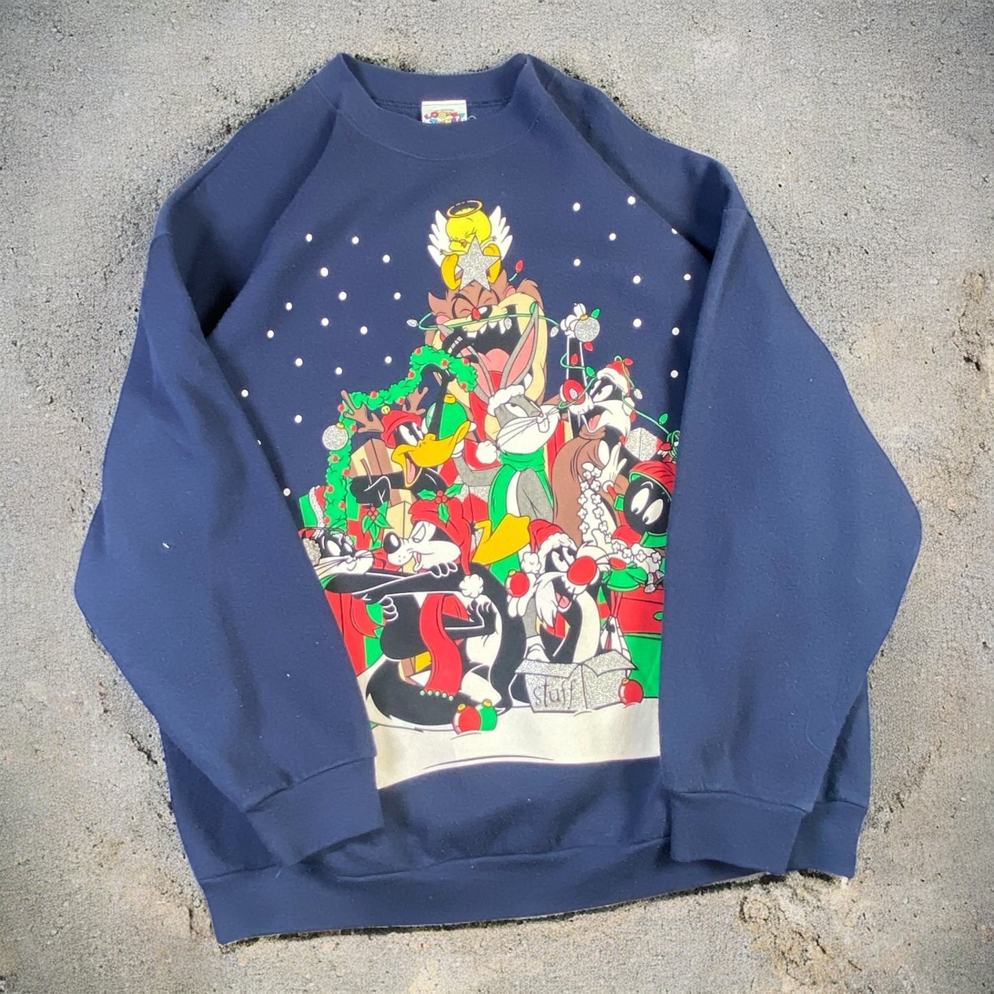 Vintage 90s Looney Tunes Christmas Sweatshirt