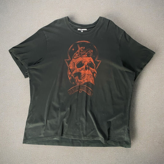 Harley Davidson Skull Print Black T-shirt