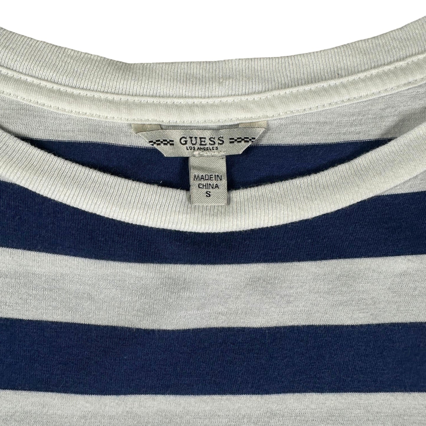 Guess Los Angeles Navy Blue Striped T-shirt