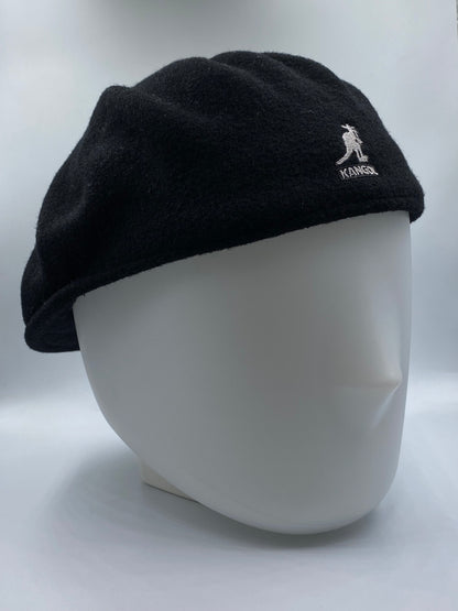 Vintage Black Kangol Wool 504 Earlap Flat Cap