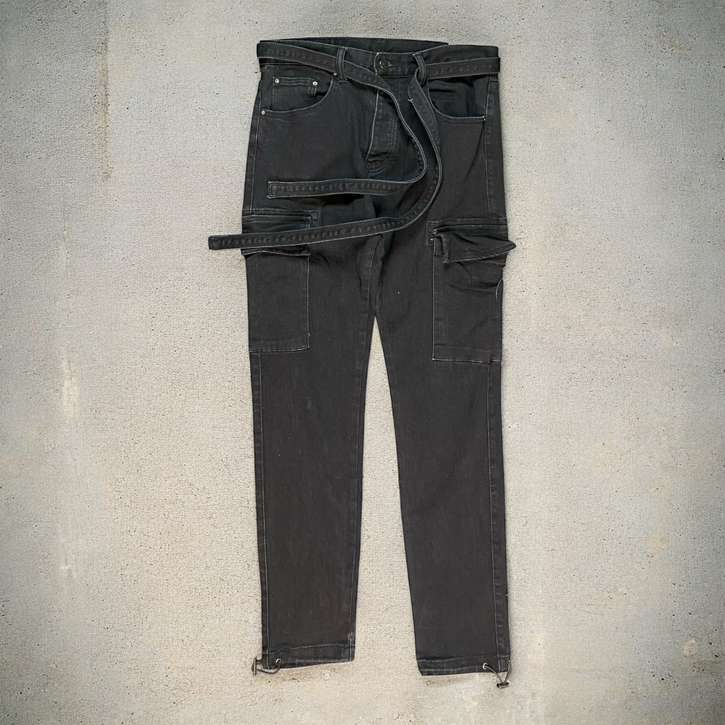MNMI Black Cargo Pants