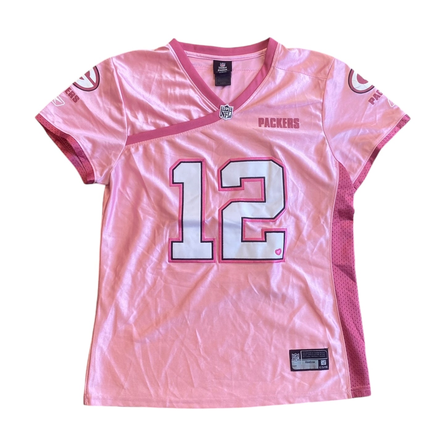 Packers NFL Rodgers #12 Pink Women’s Jersey