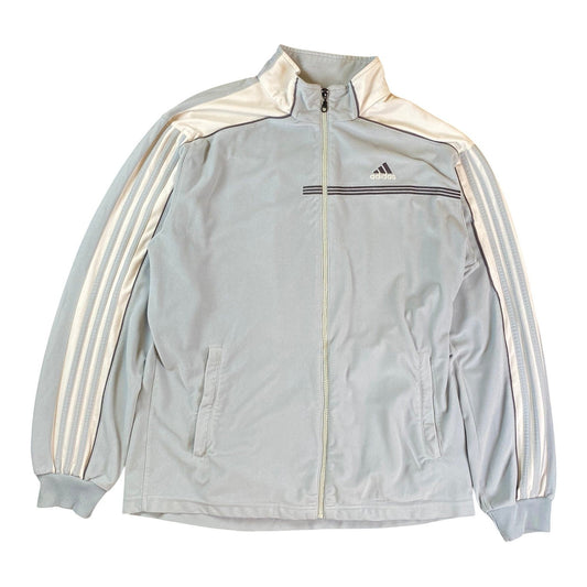 Vintage Adidas Full Zip Athletic Sportswear White/Grey Tracksuit