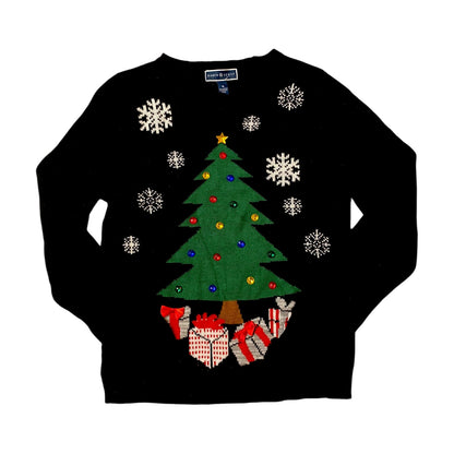 Black Christmas Tree Sweater