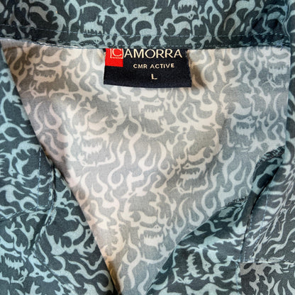 Amorra Graphic Flame & Skulls Shirt