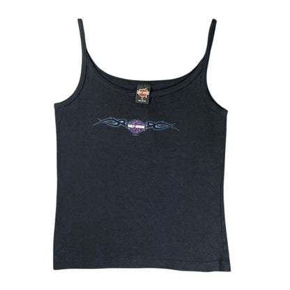 Harley Davidson Wisconsin Graphic Logo Black Tank Top tagged as XL