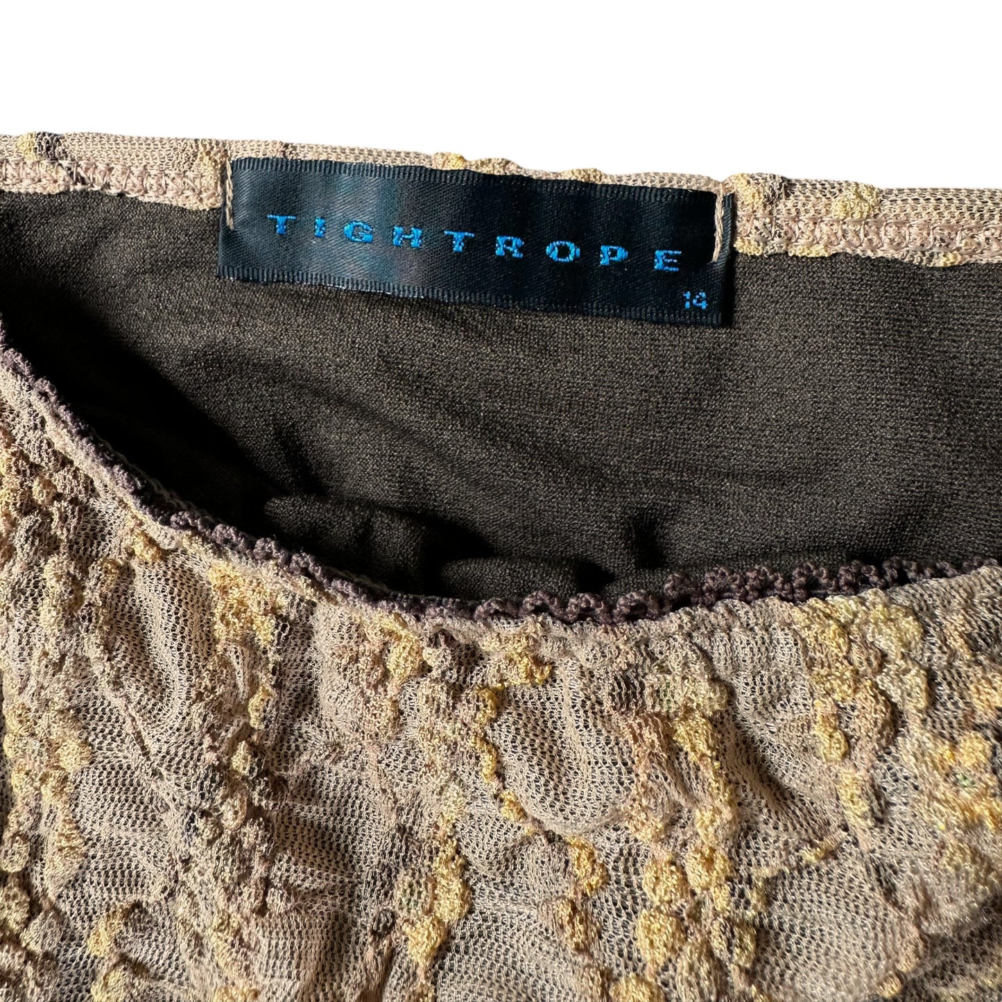 Tightrope Textured Mesh Tan Shirt