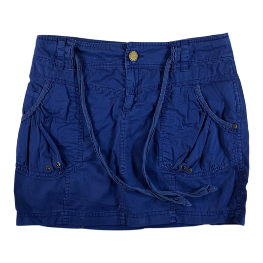 Digg It Thrift & Vintage royal blue Morgan de Toi cargo mini skirt with drawstring waist and side pockets