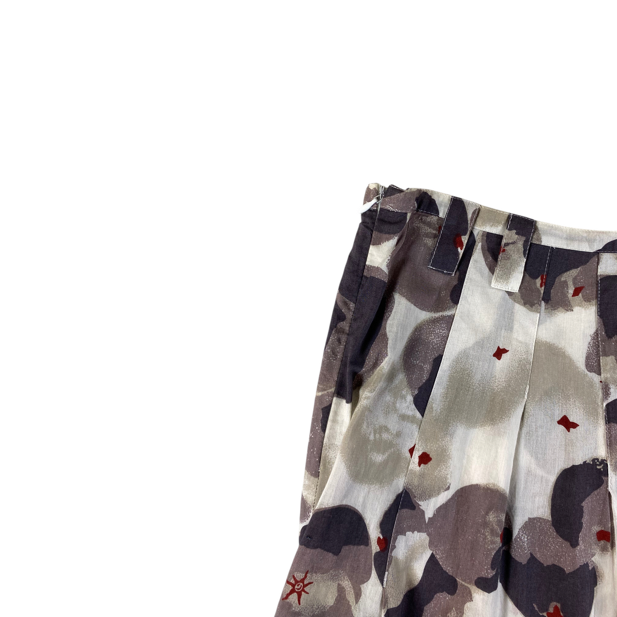 Digg It Thrift & Vintage Mais Il Est Où Le Soleil? abstract floral pleated mini skirt with side zipper