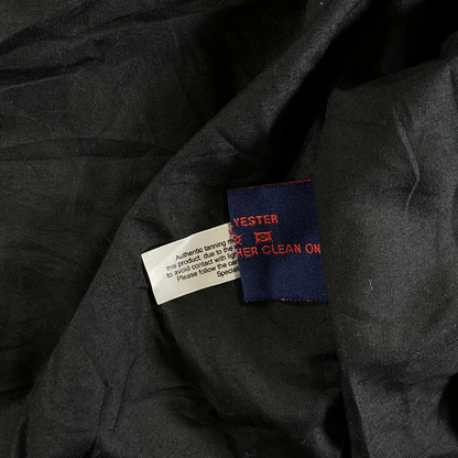 Digg It Thrift & Vintage Lonsdale London leather jacket interior care label and black lining