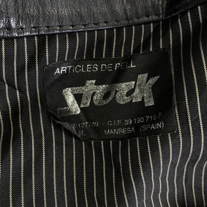 Articles De Pell Stock Spanish Black Leather Field Parka Jacket