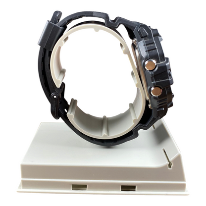 Digg It Thrift & Vintage custom black Casio WS-1700H Tactical Sonar digital watch on a display stand