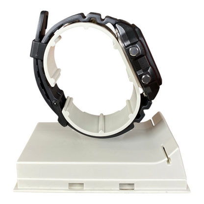 Digg It Thrift & Vintage custom Casio AE-1300WH Stealth Reactor HUD mod watch in black, side profile view.