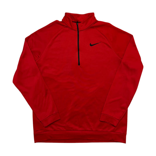Nike Red Dri-Fit Quarter Zip Jacket