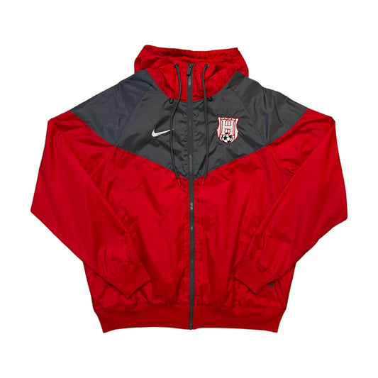 Nike Red/Grey Zip-Up Hooded Windbreaker