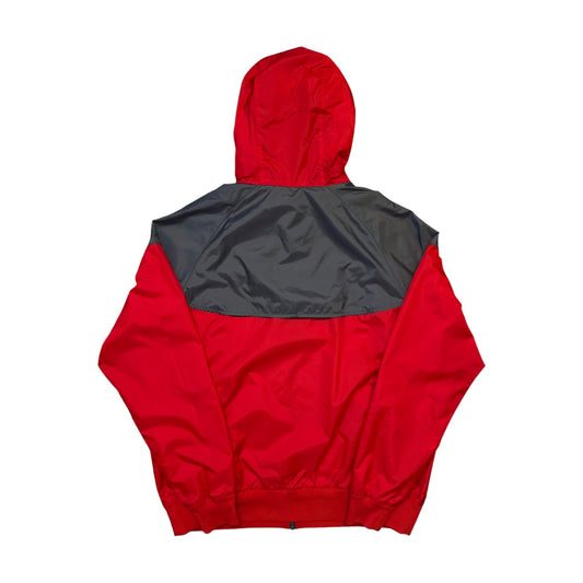 Nike Red/Grey Zip-Up Hooded Windbreaker