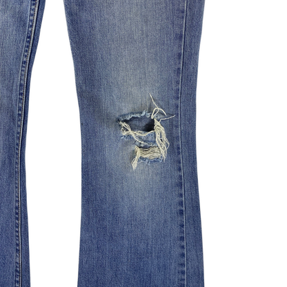 Levi's Orange Tab Distressed Low/Mid Rise Flare Jeans