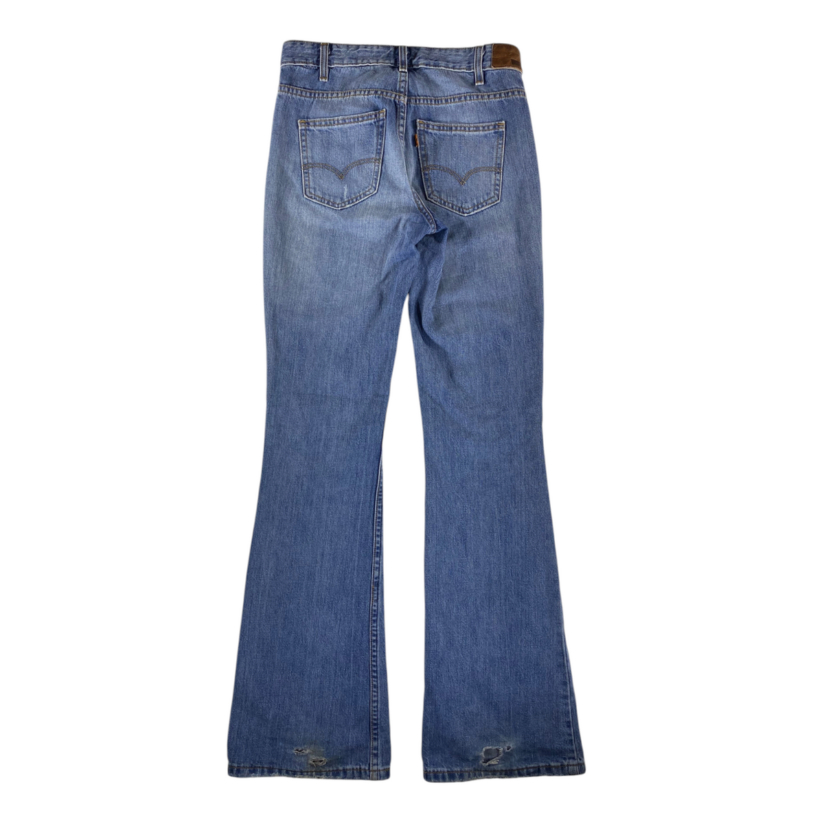 Levi's Orange Tab Distressed Low/Mid Rise Flare Jeans