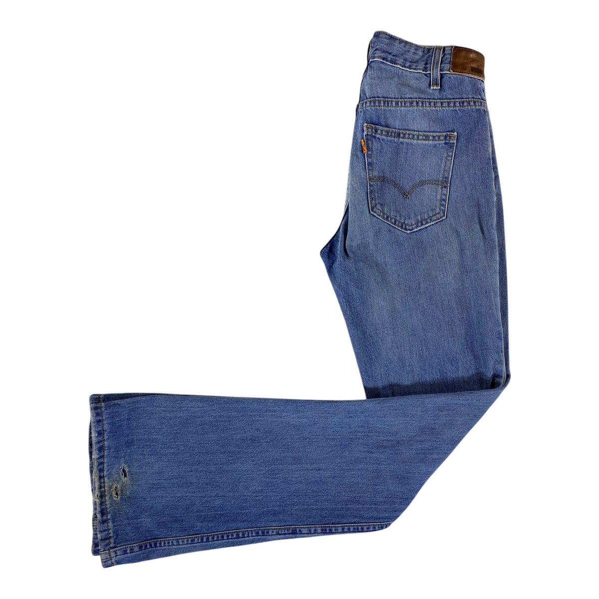 Levi's Orange Tab Distressed Low/Mid Rise Flare Jeans