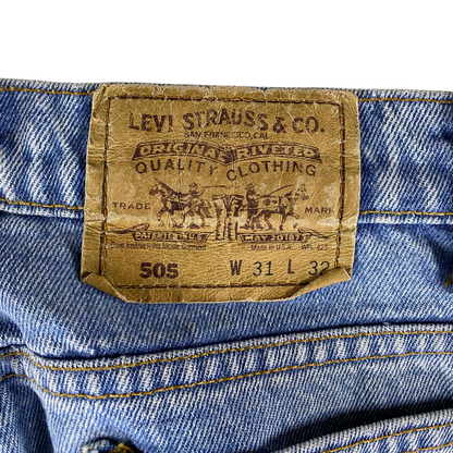 Levi's 505 Orange Tab Made in USA Light Wash Regular Straight Jeans