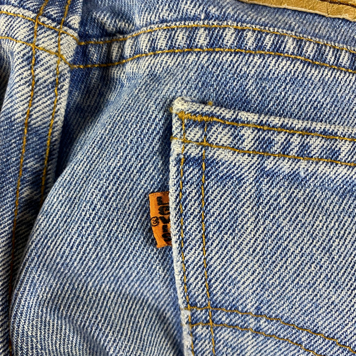 Levi's 505 Orange Tab Made in USA Light Wash Regular Straight Jeans