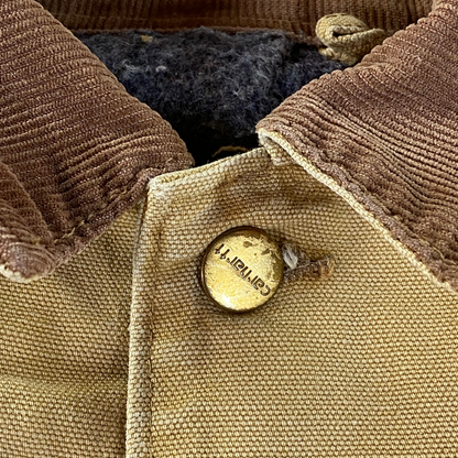 Carhartt Heavily Distressed Blanket Lined Duck Canvas Chore Coat