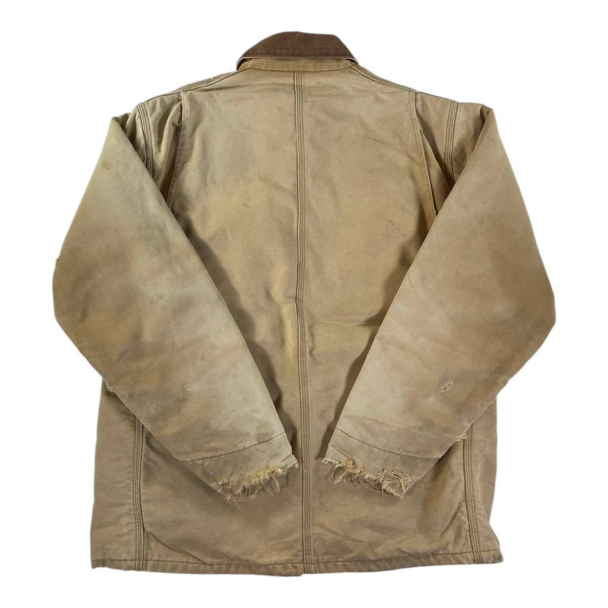 Carhartt Heavily Distressed Blanket Lined Duck Canvas Chore Coat