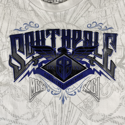 Southpole Y2K Embroidered Crest All Over Print Baggy Hip-Hop T-Shirt