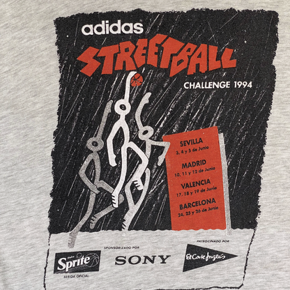 Vintage 1994 Adidas Streetball Challenge Spain Tour Graphic T-Shirt