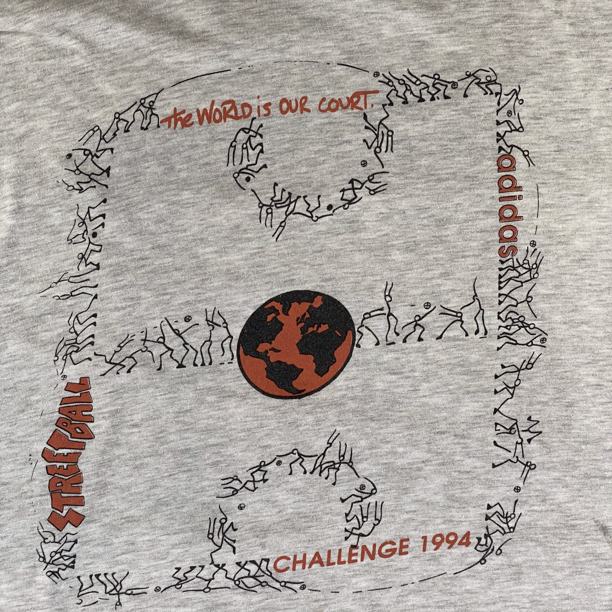Vintage 1994 Adidas Streetball Challenge Spain Tour Graphic T-Shirt