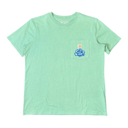 Carhartt Floral tagged Loose Fit Light Green T-shirt