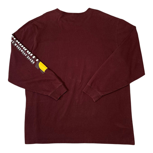 Carhartt Floral tagged The Workwear Brand Long Sleeve Maroon T-shirt