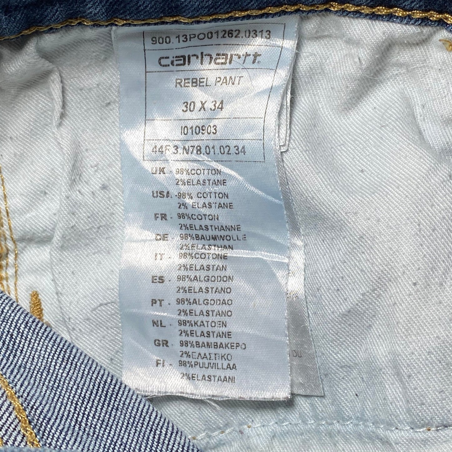 Carhartt WIP Rebel Pant Slim Tapered Denim Jean