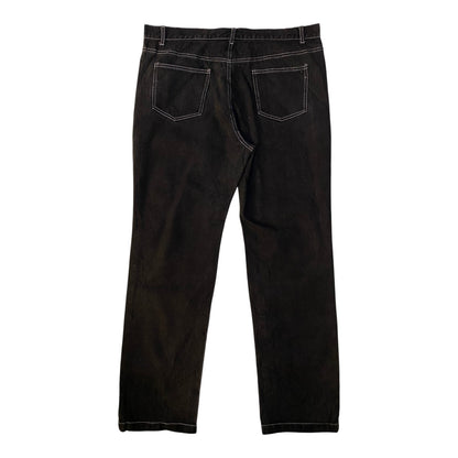 Revenge Embroidered Logo Contrast Stitch Denim Jeans