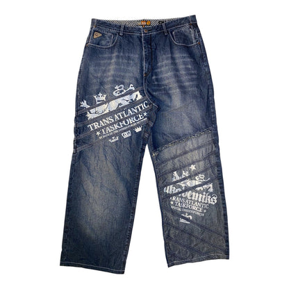 Akademiks "Trans Atlantic Taskforce" Baggy Y2K Denim Jeans