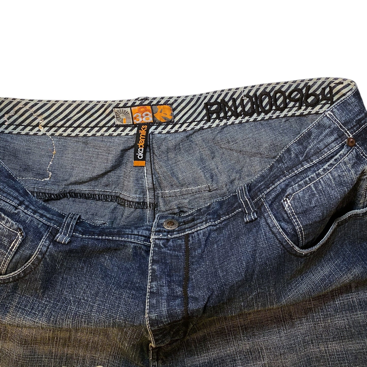 Akademiks "Trans Atlantic Taskforce" Baggy Y2K Denim Jeans