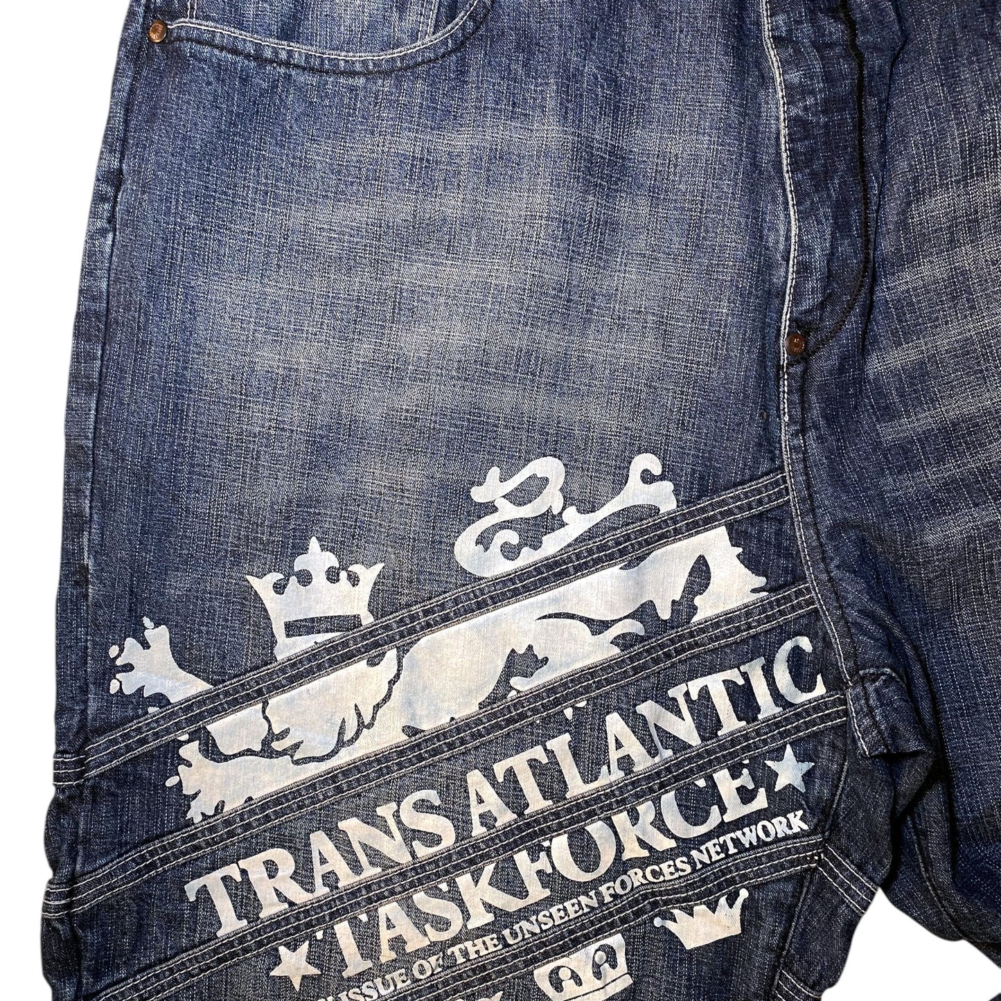 Akademiks "Trans Atlantic Taskforce" Baggy Y2K Denim Jeans