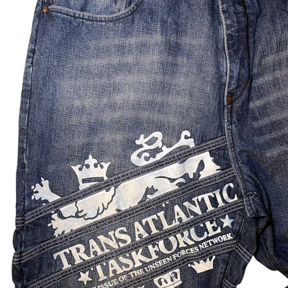 Akademiks "Trans Atlantic Taskforce" Baggy Y2K Denim Jeans