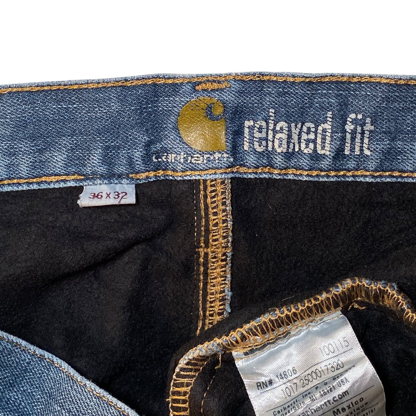 Carhartt Fleece-Lined Relaxed Fit Denim Jeans
