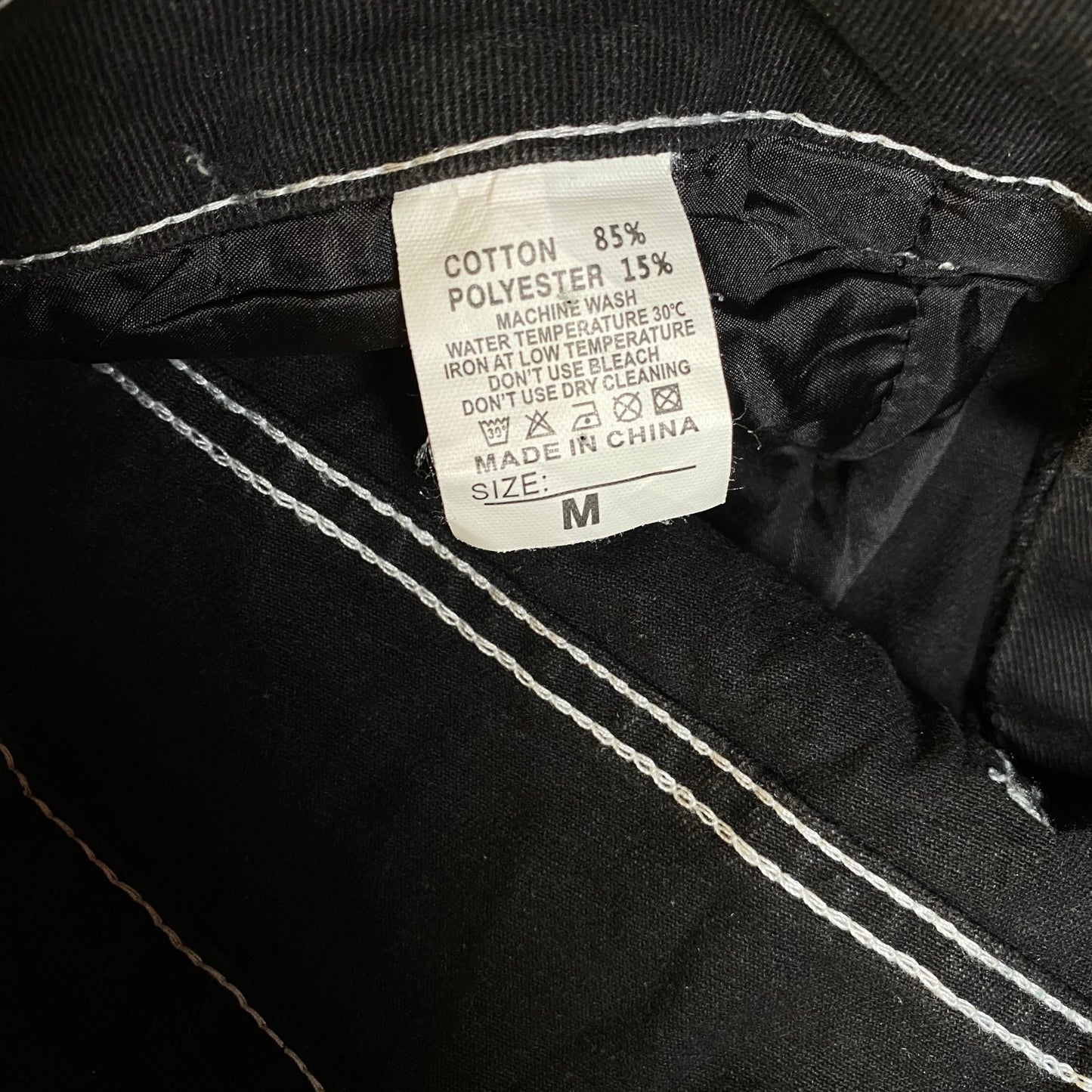 Heaven Can Wait Embroidered Contrast Stitch Cargo Pants