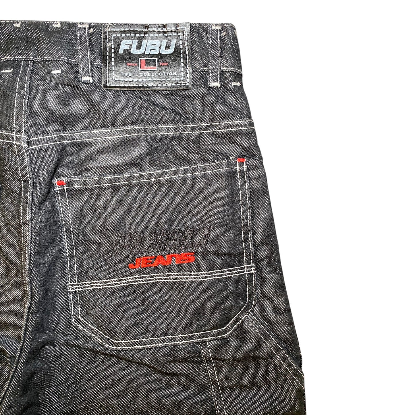 FUBU Reversible Contrast Stitch Baggy Y2K Jeans
