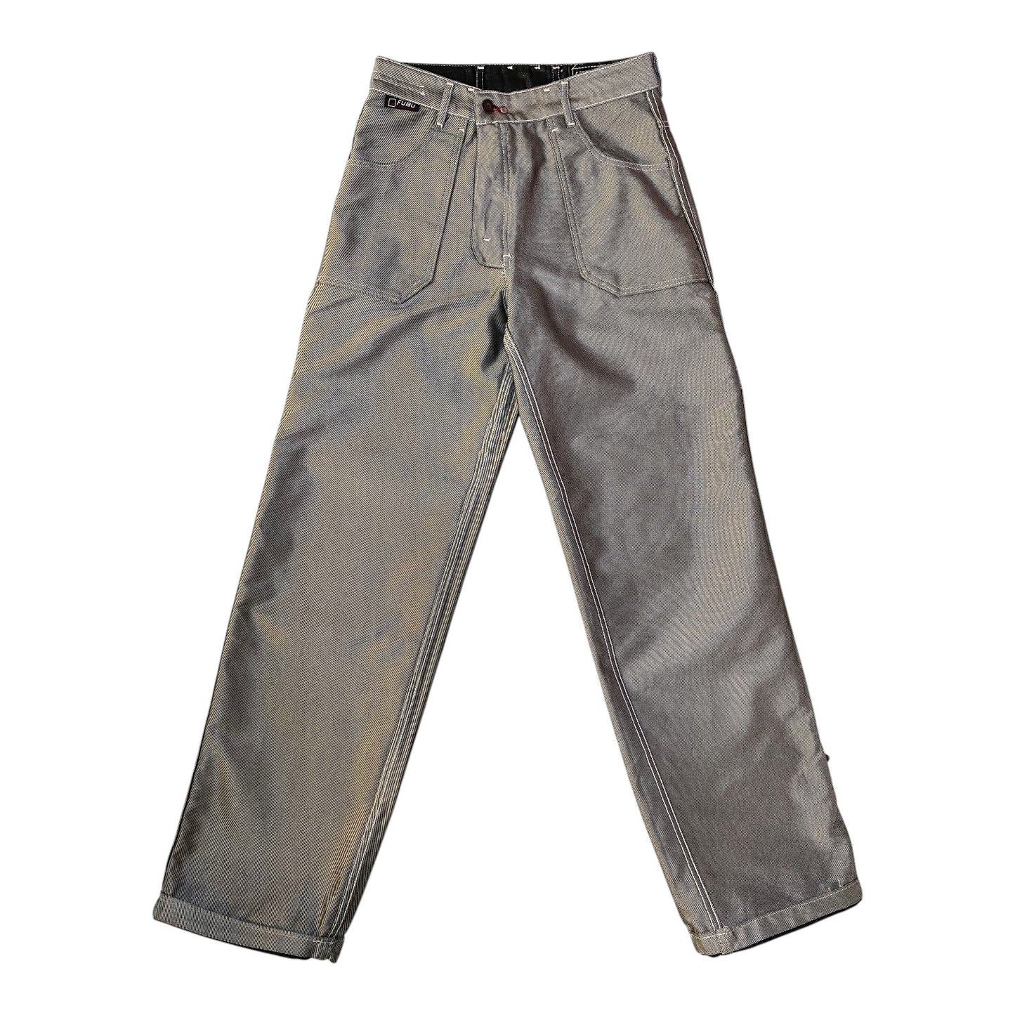 FUBU Reversible Contrast Stitch Baggy Y2K Jeans