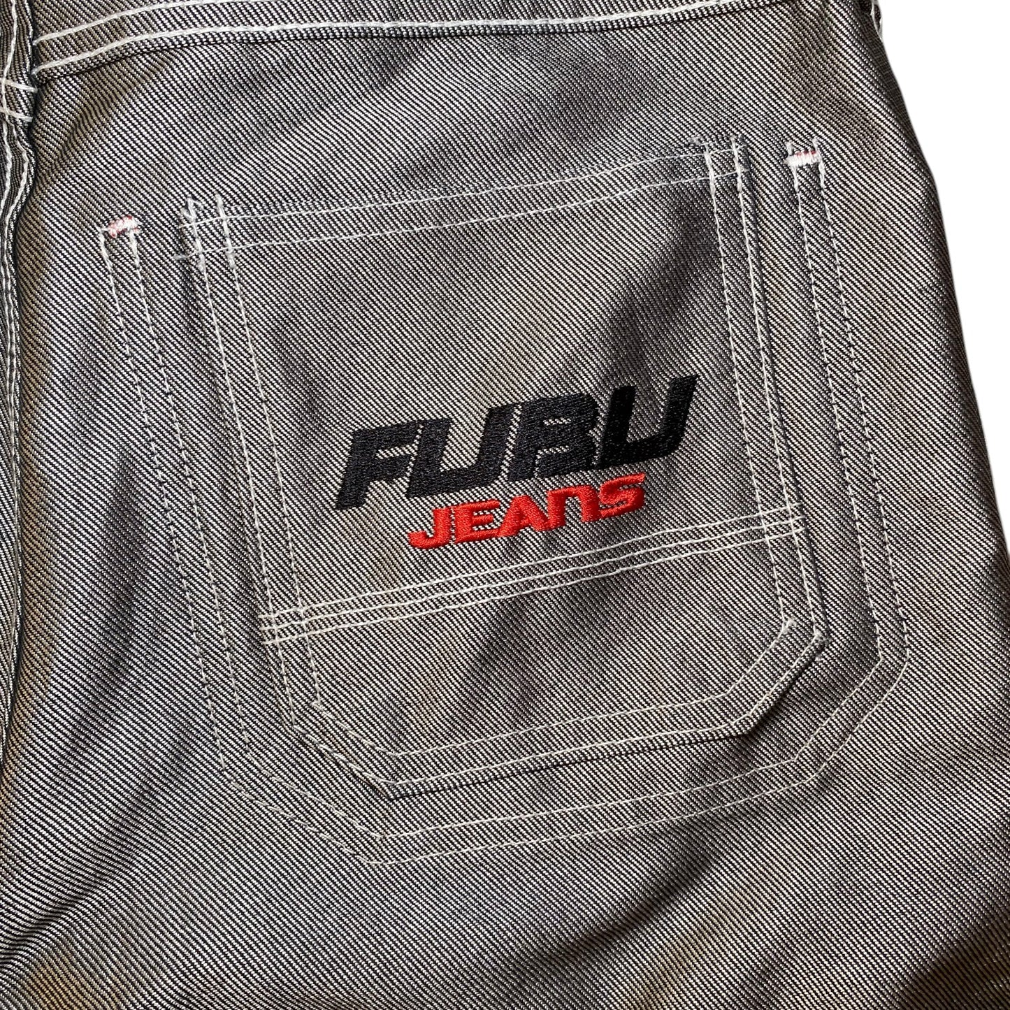FUBU Reversible Contrast Stitch Baggy Y2K Jeans