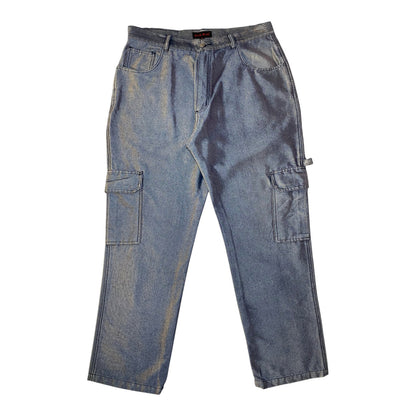 Axel News Baggy Y2K Denim Cargo Pants